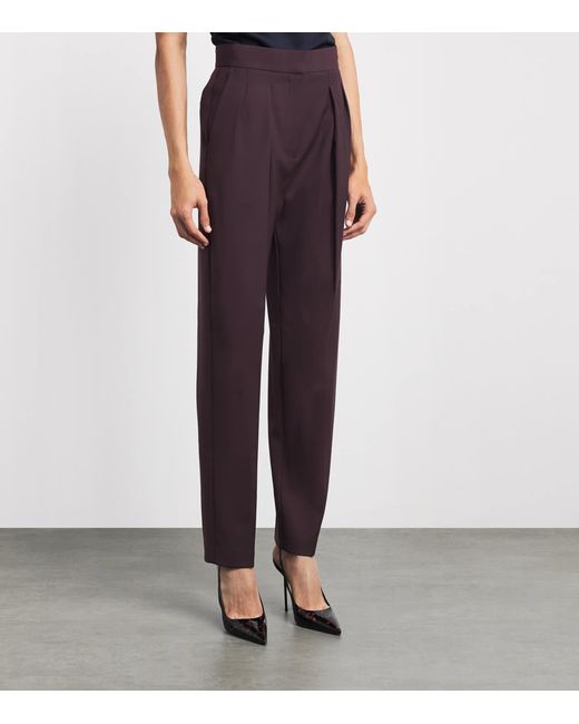 Roksanda Purple Satin Ragosta Tailored Trousers
