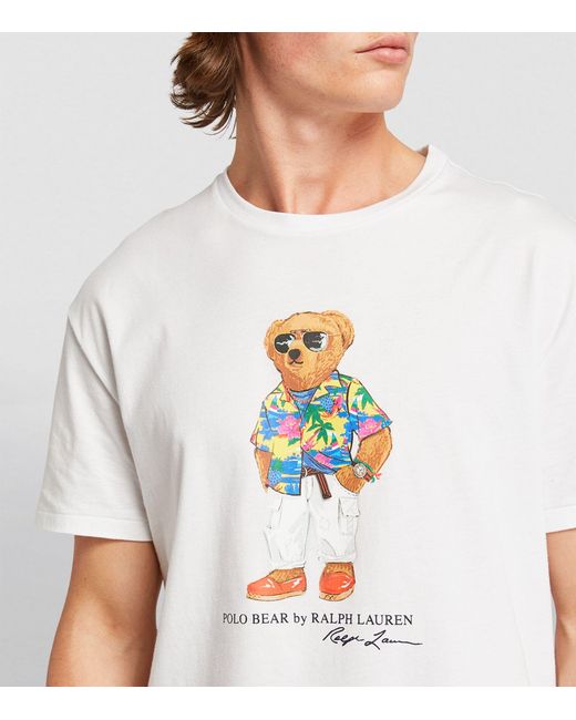 Polo Ralph Lauren White Polo Bear T-shirt for men