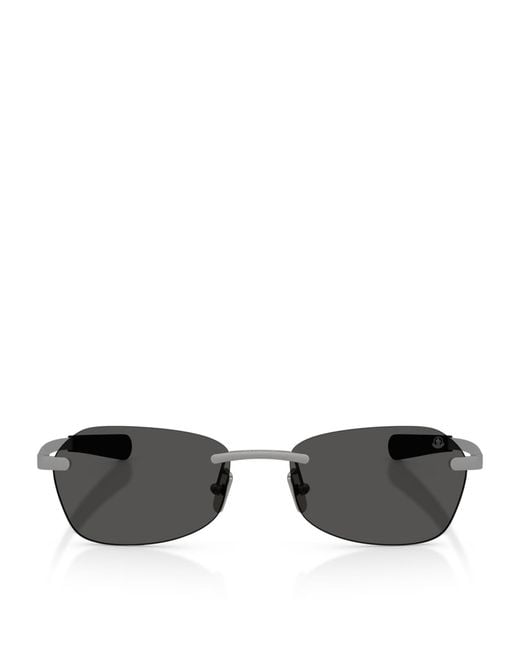 Moncler Black Orris Irregular Rectangle Sunglasses