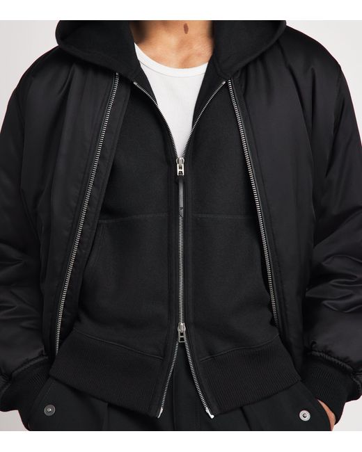 Tom Ford Black Cashmere Zip-Up Hoodie for men
