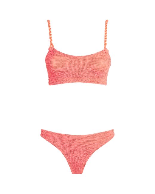 Hunza G Pink Twisted-Strap Phoebe Bikini
