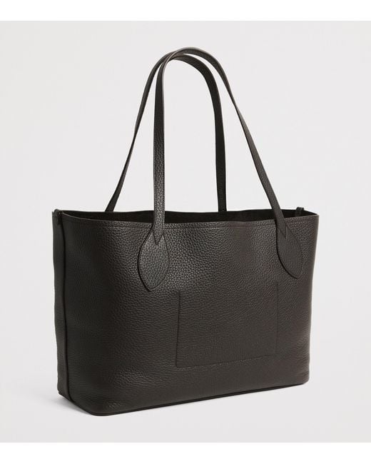 Mulberry Black Grained Leather Tree Tote Bag