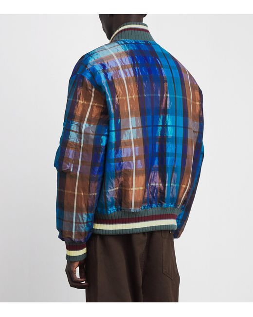 Vivienne Westwood Blue Reversible Bernardo Bomber Jacket for men