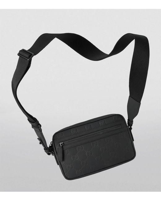 Gucci Black Leather Gg Cross-body Bag for men