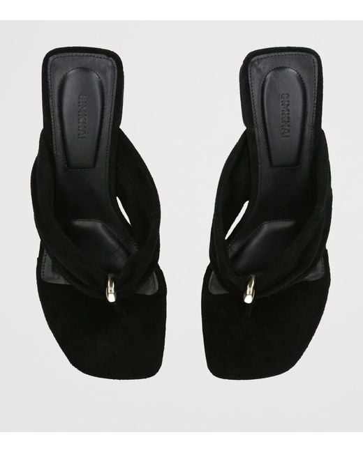 Jonathan Simkhai Black Suede Stella Heeled Mules 50