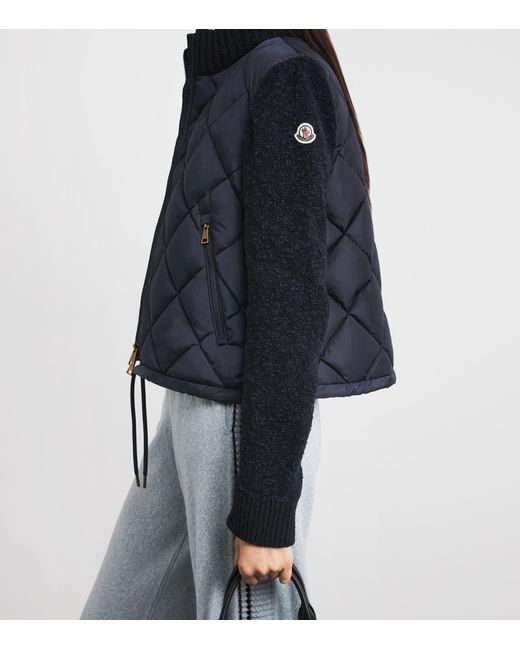 Moncler Blue Quilted Hybrid Jacket