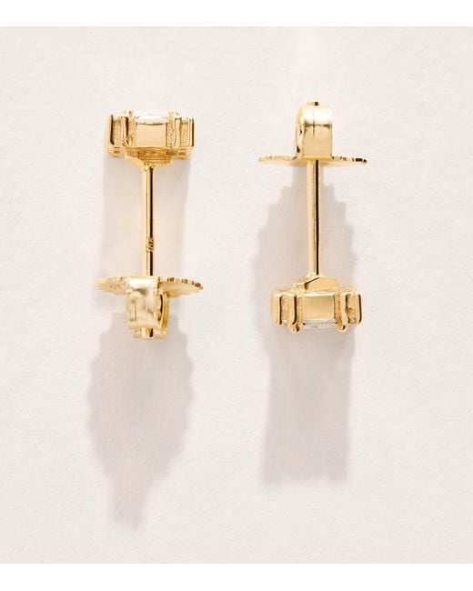 Suzanne Kalan Natural Mini And Diamond Princess Stud Earrings