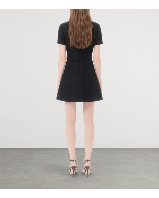 Valentino Black Embellished Mini Dress