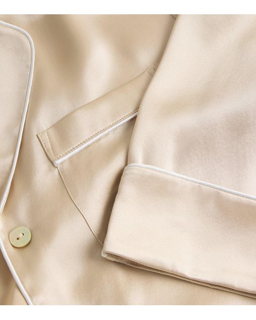 Olivia Von Halle Natural Silk Coco Pyjama Set