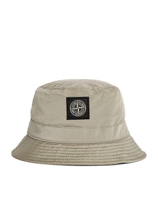 Stone Island Natural Logo Bucket Hat for men