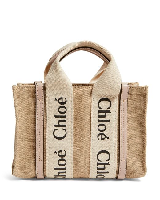Chloé Metallic Mini Woody Tote Bag