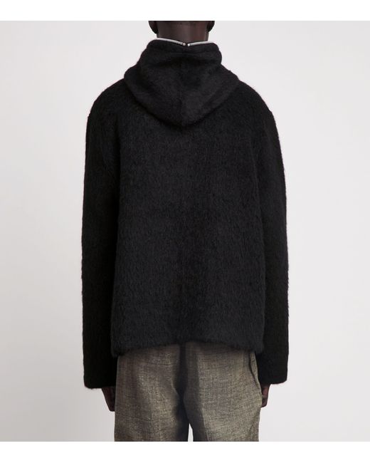 Our Legacy Black Full-Zip Hoodie for men