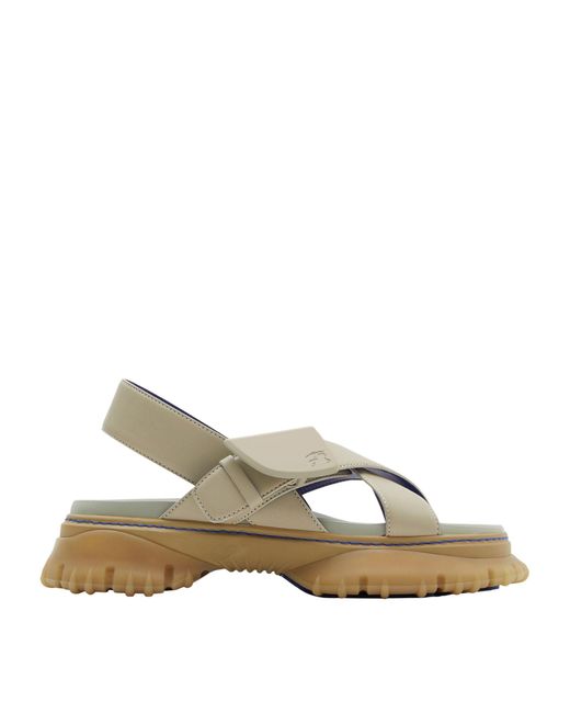 Burberry Natural Leather Pebble Sandals for men