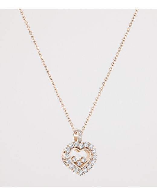 Chopard Metallic And Diamond Happy Diamonds Icons Joaillerie Pendant Necklace