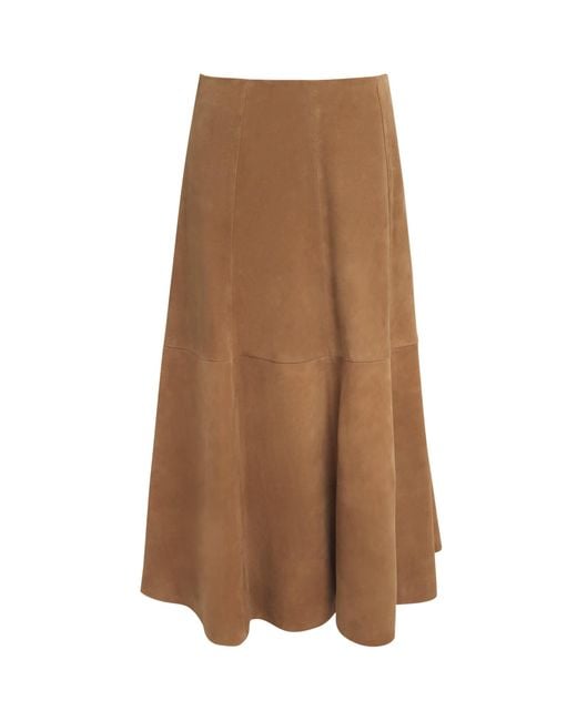 Jonathan Simkhai Brown Suede Bonnie Midi Skirt