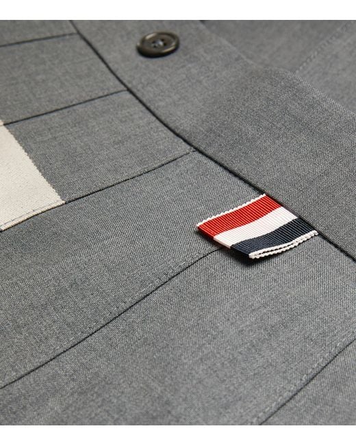 Thom Browne Gray Pleated Mini Skirt