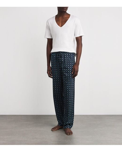 Sunspel White Sea Island Cotton V-Neck T-Shirt for men