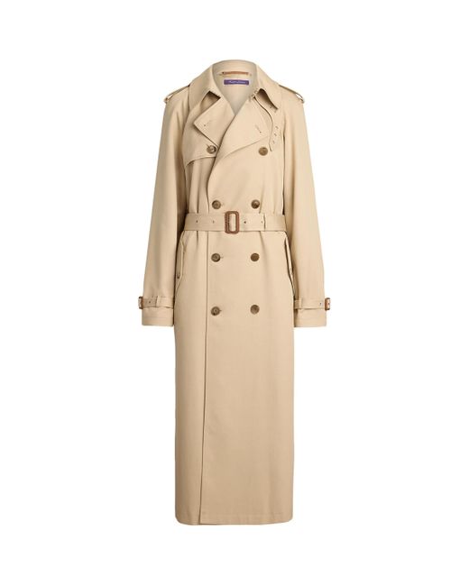 Ralph Lauren Natural Silk Cotton Trench Coat