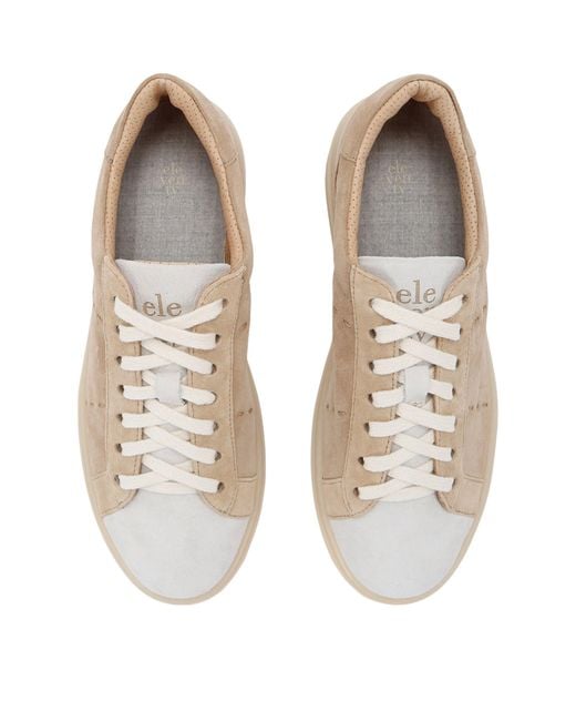 Eleventy Natural Suede Low-top Sneakers for men
