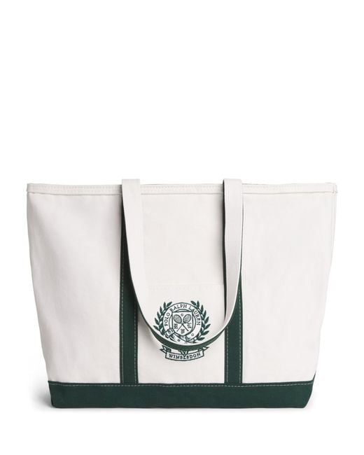 Polo Ralph Lauren White X Wimbledon Large Cotton Shopper Bag for men