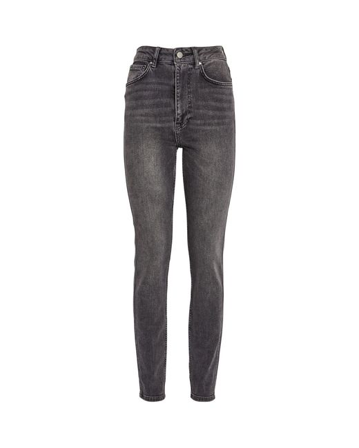 Anine Bing Gray Beck High-rise Skinny Jeans