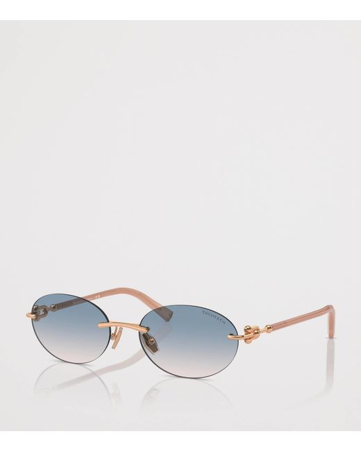 Tiffany & Co Blue Metal Oval Tf3104D Sunglasses