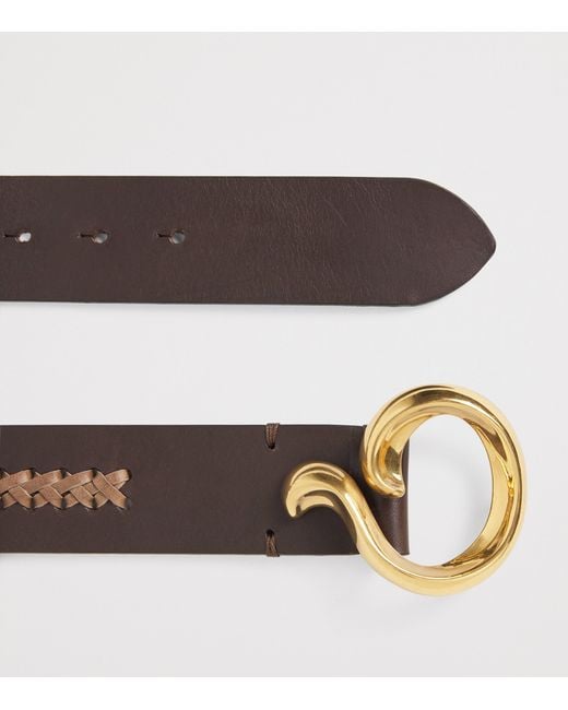 Etro Brown Paisley Hardware Waist Belt