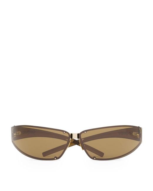 Saint Laurent Natural Sl 963 Wraparound Sunglasses