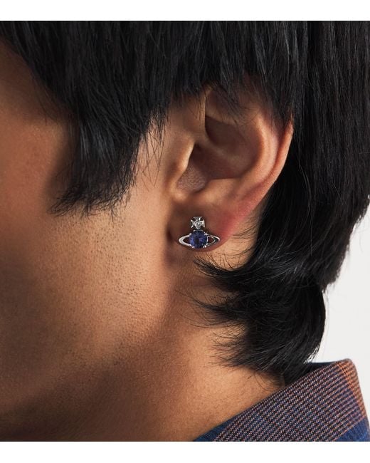Vivienne Westwood Blue Reina Single Stud Earring for men