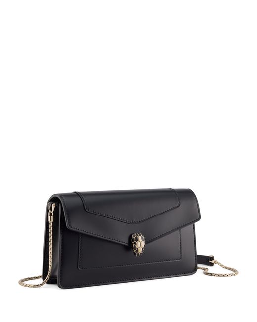 BVLGARI Black Serpenti Forever Chain Wallet
