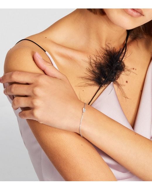 Anita Ko White And Diamond Leaf Bracelet