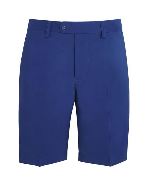 J.Lindeberg Blue Mitch Straight Shorts for men