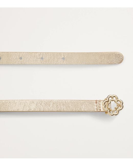 Maje Natural Leather Clover Belt