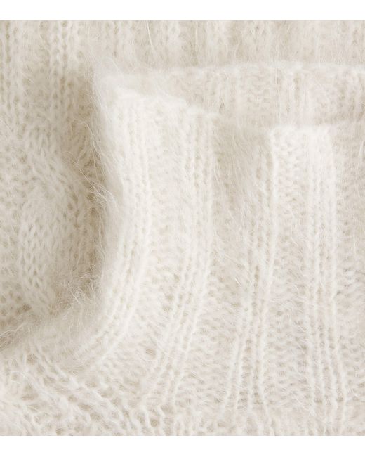 Joseph White Mohair-Blend Fortin Sweater