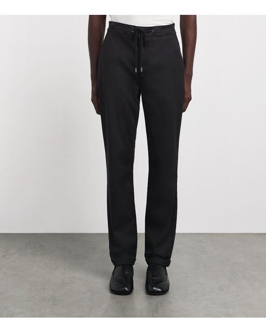 PAIGE Black Drawstring Fraser Chinos for men