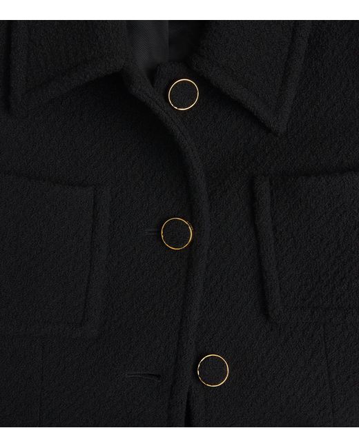 Chloé Black Wool-Blend Fitted Tailored Jacket