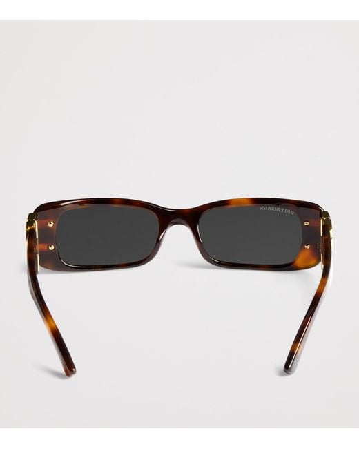 Balenciaga Brown Dynasty Rectangle Sunglasses