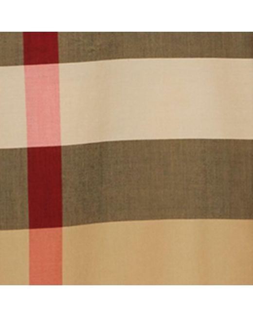 Burberry Natural Cotton Enlarged Check Shirt for men