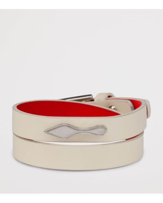 Christian Louboutin Pink Bettina Leather Bracelet