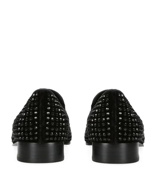 Kurt Geiger Black Embellished Ace Stud Loafers for men