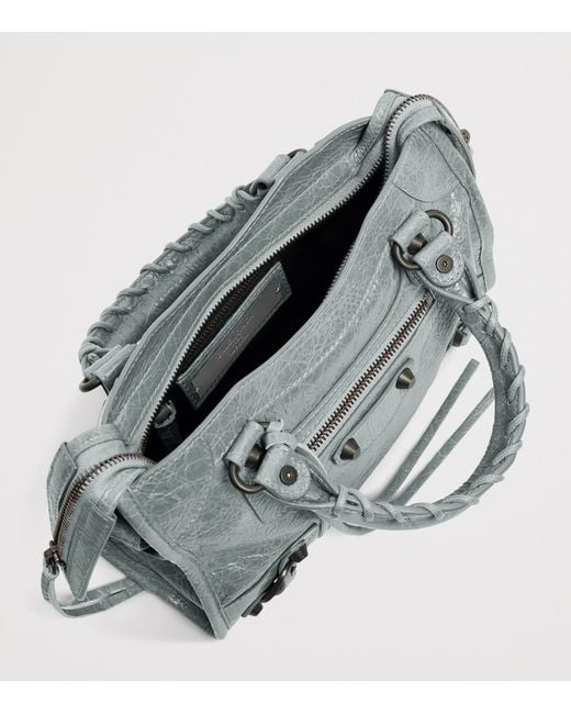Balenciaga Gray Mini Lambskin Le City Top-Handle Bag