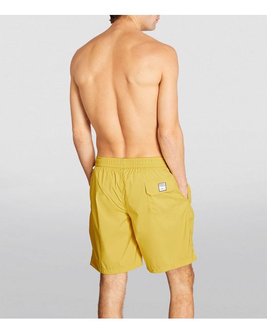 Fedeli Yellow Positano Swim Shorts for men