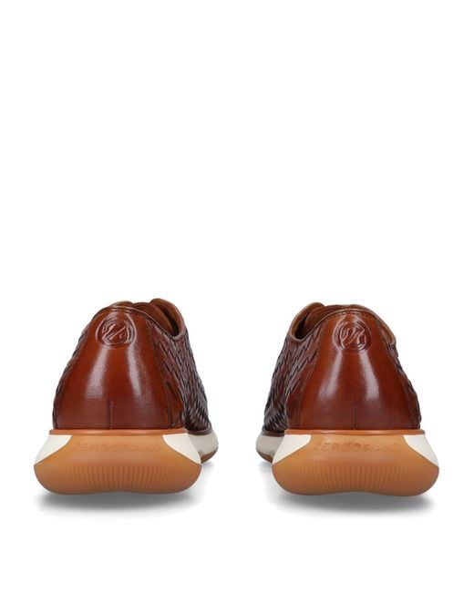 Cole Haan Brown Leather 4.Zerøgrand Oxford Sneakers for men