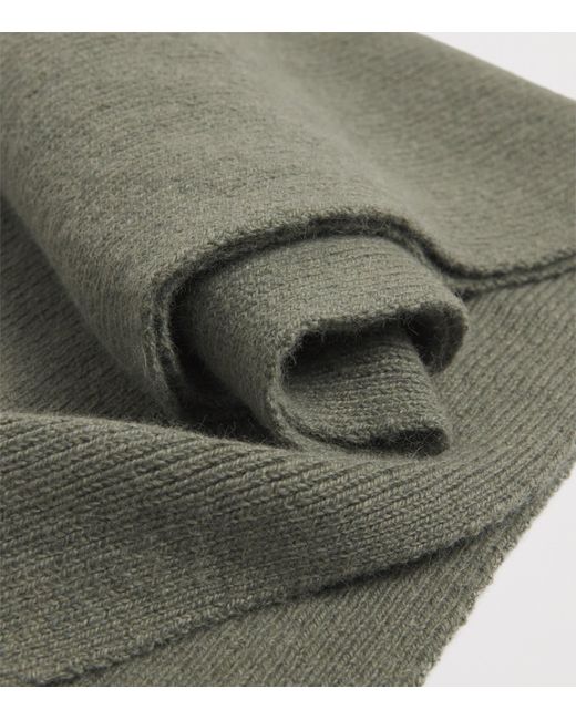 Le Bonnet Green Lambswool Classic Scarf for men
