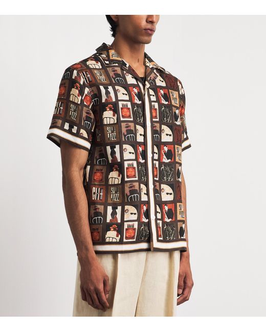 CHE Brown Linen Wilson Shirt for men