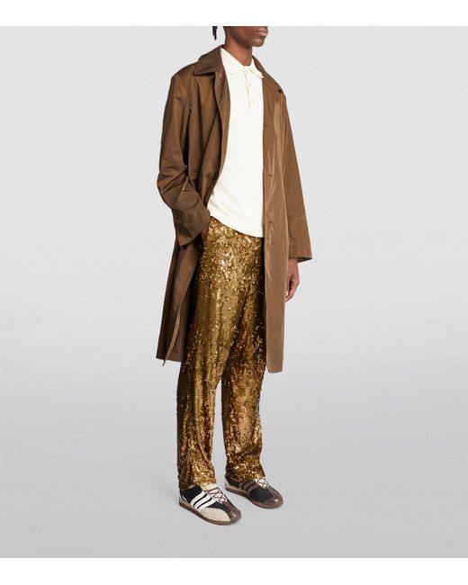Dries Van Noten Metallic Embellished Sequin Shorts for men