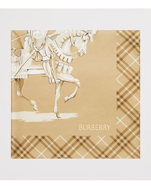Burberry Metallic Silk Archive Ekd Scarf