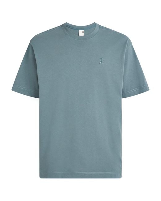 On Shoes Blue Cott Club Collective T-Shirt for men