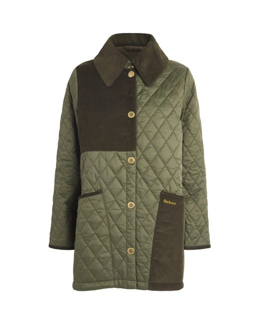 Barbour Green Quilted Reeth Coat
