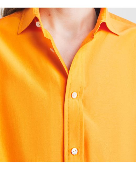 Polo Ralph Lauren Orange Cotton-Silk Relaxed-Fit Shirt